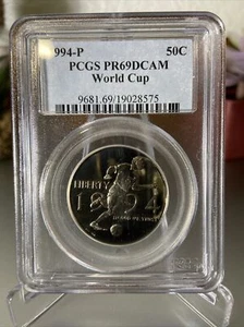 1994-P 50C WORLD CUP COMMEMORATIVE HALF DOLLAR PCGS PR69DCAM - Picture 1 of 2