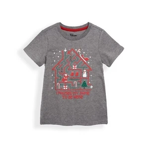 T-shirt bambino ragazzo manica corta testo con grafica, nuova con etichetta, taglia 3T - Foto 1 di 1