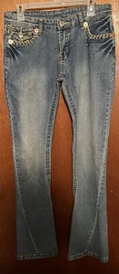 True Religion Jeans Size 30 Made in China Blue Bootcut Sammy Low Rise Denim - Picture 1 of 9