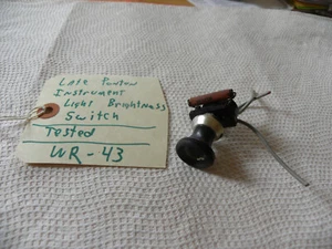 Mercedes Benz Late Ponton Dash Instrument Cluster Light Switch with Resistor - Foto 1 di 9