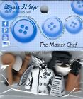 Dress It Up Novelty Shank Buttons The Master Chef Cooking Sewing Craft New