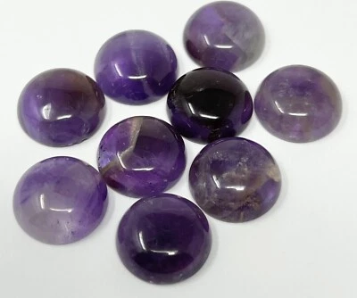 9 Amethyst Cabochon Round  Gemstone 16mm - Image 1 of 2