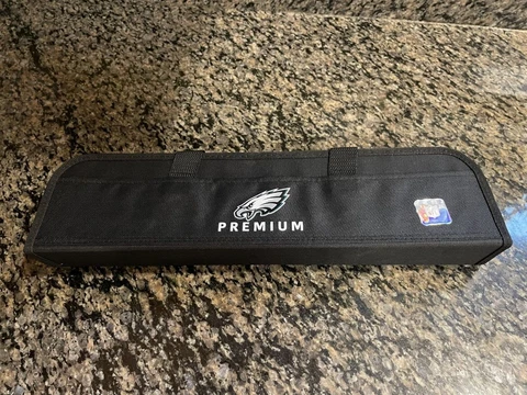 PHILADELPHIA EAGLES SEASON TICKETS SGA GIFT BBQ TAILGATE SET LOGO SPATULA & CASE Cover