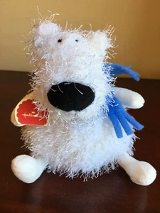 Hallmark Roly Polies weiß Eisbär Winter Schal Fuzzy Frizzy Plüsch Sitzsack - Bild 1 von 11