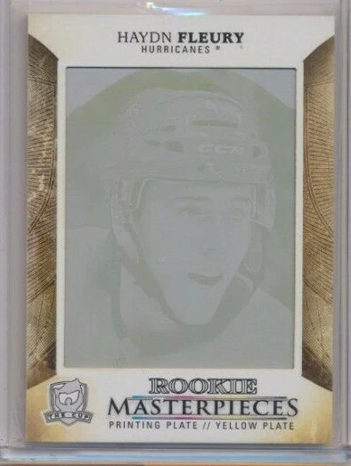 2017-18 The Cup Masterpieces Printing Plate Rookie Haydn Fleury 1/1 Hurricanes - Image 1 of 1