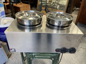 Calentador de alimentos eléctrico Parry Double Pot Bain Marie CBM2 equipo de catering - Imagen 1 de 6