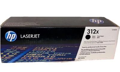 Cartucho de tóner LaserJet negro alto rendimiento HP 312X, ~4.400 páginas, CF380X (SELLADO) Foto 1 de 4