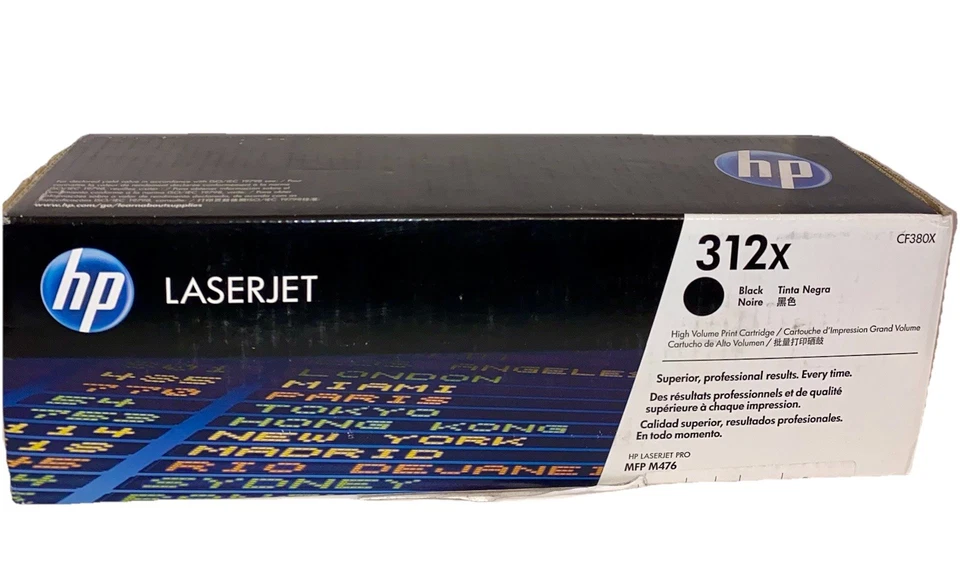 Cartucho de tóner LaserJet negro alto rendimiento HP 312X, ~4.400 páginas, CF380X (SELLADO) Foto 1 de 4