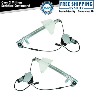 Juego de 2 pares de reguladores de ventana eléctrica con motor trasero para 01-04 Grand Cherokee Foto 1 de 4