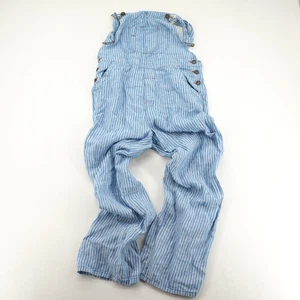 Mono mecánico de lino Faherty para mujer azul y blanco a rayas de ferrocarril pequeño - Imagen 1 de 8