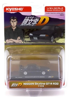1:64 Kyosho Nissan Skyline GT-R R32 (BNR32) Initial D 1995 Nero - Immagine 1 di 2
