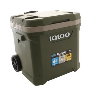 igloo Cooler Box with Handle and Casters SPORTSMAN LATITUDE 60 ROLLER Appro 184 - Picture 1 of 7
