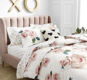 Pottery Barn Emily & Meritt Bed of Roses VOLL Bettdecke & 2 Euro Kissenbezüge - Bild 1 von 7