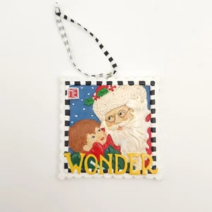 Mary Engelbreit Christmas Ornament Wonder Santa Holding Little Boy Art Me Ink #2 - Picture 1 of 8