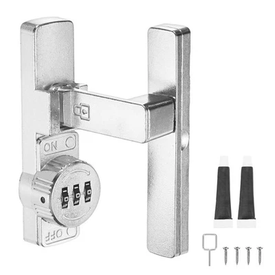 Barn Door Lock, 90 Degree Flip Barn Door Locks and Gate Latches [Silver] - Imagen 1 de 4