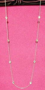 Collar Premier Designs Joyería Plata Cristal Hielo Estación 30" Nuevo - Imagen 1 de 4