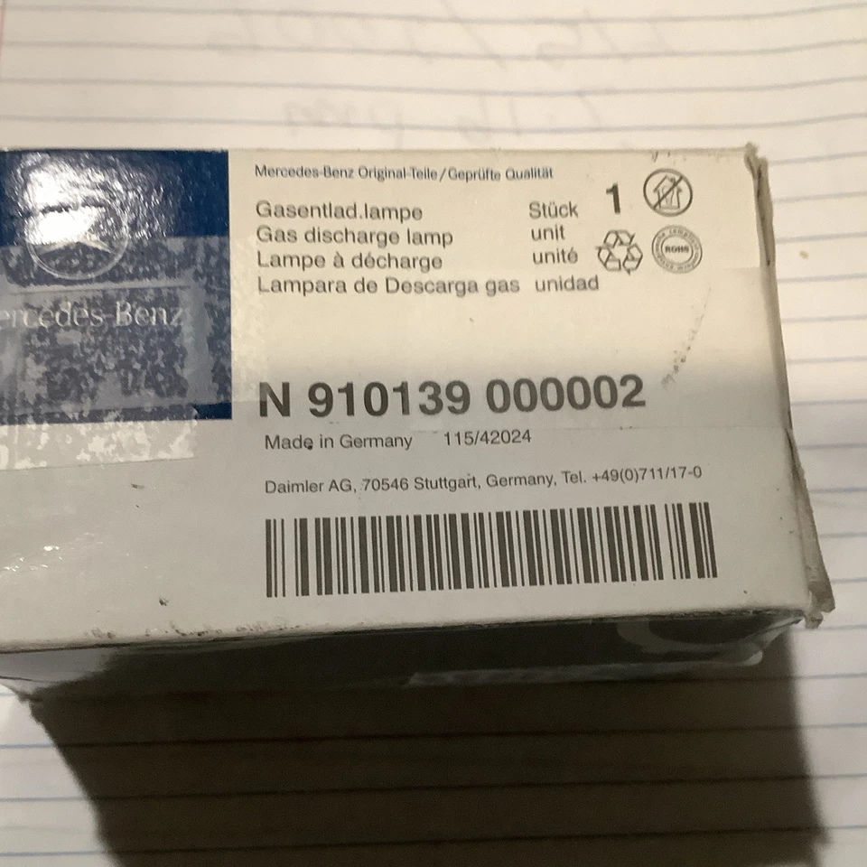 Lámpara de descarga de gas bombilla de faro de xenón Mercedes-Benz N910139000002 OEM Foto 1 de 1