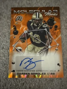 2024 Topps Resurgence Darren Sproles Molecular Marks Auto Orange Power Surge /25 - Picture 1 of 11