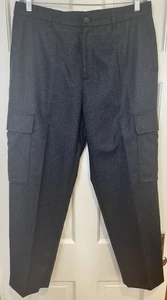NWT Banana Republic Italian Flannel Pull-On Cargo Pant Navy Blue Size 36 - Picture 1 of 7