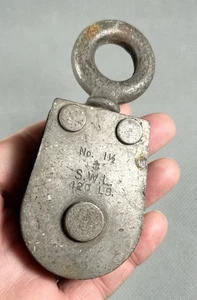 Maritim Boot Schiff Schwenköse Riemenscheibe verzinkter Stahl 420 Pfund Nr 1 1/2 - Bild 1 von 11