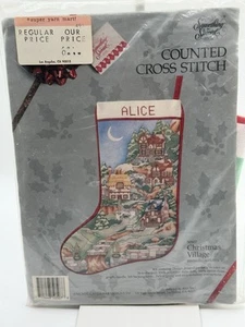 Candamar Something Special Cross Stitch Stocking Kit Christmas Village 50507 - Picture 1 of 2