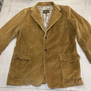 Cresco Blazer Herren 46 extra lang camelbraun Cord Sport Mantel 2 Knöpfe gefüttert - Bild 1 von 10