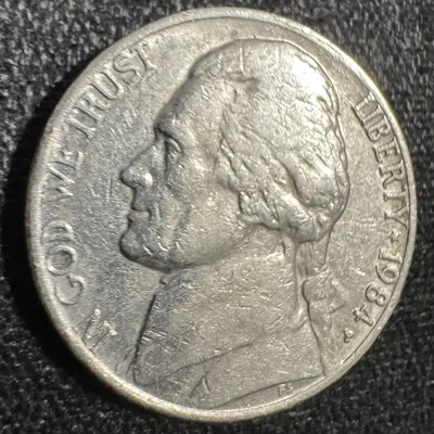 1984-P Jefferson Nickel, Cir, Great Luster and TONING!    05-0108 - Image 1 of 4