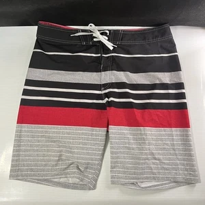OLD Navy California swimming trunks size 36 Red, White, Blk & Grey Board Shorts - Picture 1 of 9