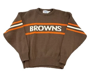 Cleveland Browns Sweater Cliff Engle Small Mens Brown Vintage - Picture 1 of 5