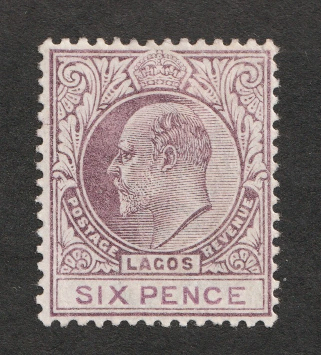 Lagos Sc# 45 1904 - Seis peniques - KEVII - MH Cv $40,00 Foto 1 de 1