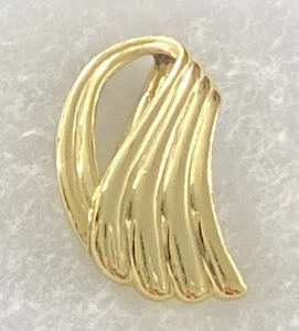 Sciarpa vintage firmata Piscitelli tono oro design slide vortice 1,75" - Foto 1 di 6