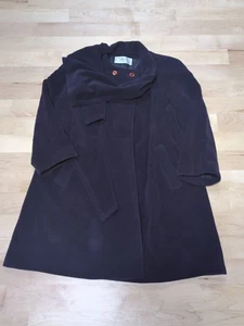 Cinzia Rocca Wollschal langer Mantel tief lila Gr. 40 großer ein Knopf  - Bild 1 von 15