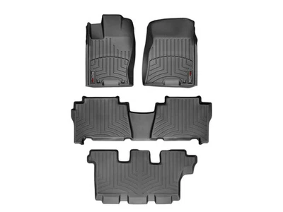 Forro de piso WeatherTech para Kia Borrego 2009-2010 - Juego completo, negro Foto 1 de 4