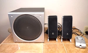 Sistema de subwoofer de altavoces de escritorio Logitech Z3 S-0085A probado funcionando - Imagen 1 de 19