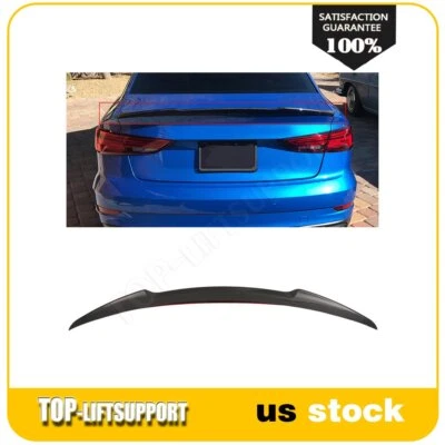 Fits 2015 2016 2017 AUDI A3 S3 Sedan Carbon Fiber Rear Trunk Spoiler Wing Foto 1 de 4