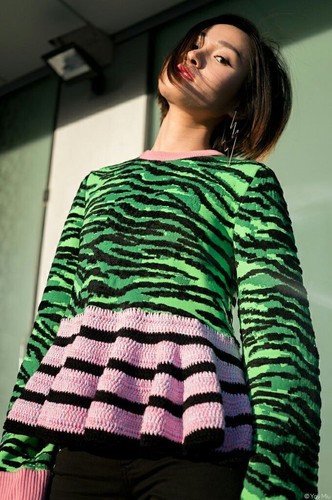 MAGLIONE KENZO H&M LANA A RIGHE TIGRE TAGLIA SMALL