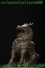 12China Dynasty Bronze Gilt Lion Kirin Qilin Beast Incense Burner Censer Statue