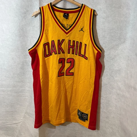 Vtg Jordan Brand Carmelo Anthony Oak Hill #22 Highschool Jersey Yellow Mens Sz L Cover