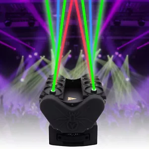 8 Augen beweglicher Kopf Spinne Bühne Laser Licht RGB DJ Disco Party Effekt Beleuchtung - Bild 1 von 12