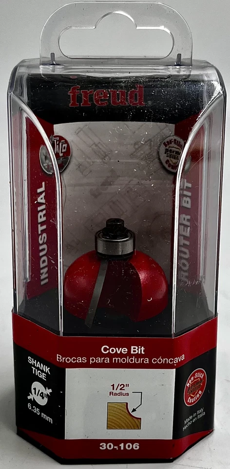 Broca de cala Freud de radio de 1/2" con vástago de 1/4" (30-106) Foto 1 de 1