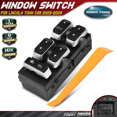 Master Power Window Switch for Lincoln Town Car 2004-2008 Front Left Driver Side - Image 1 of 4