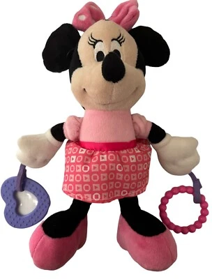 Boneca de pelúcia Minnie Mouse Disney bebê chocalho pendurar brinquedo ~ $9.99 - Imagem 1 de 3