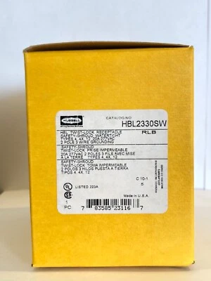 HBL2330SW HUBELL 20A Receptáculo de bloqueo hermético 2P 3W 277Vac Foto 1 de 4