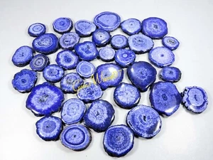 Blue Solar Quartz Druzy Cabochon Designer Gemstone Wholesale Lot 1 To 42 Pcs - Picture 1 of 7