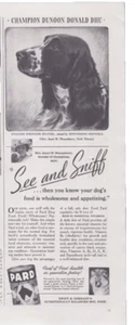 1941 Print Ad Pard Swift Dog Food Champion Dunoon Donald Dhu English Springer - Picture 1 of 1