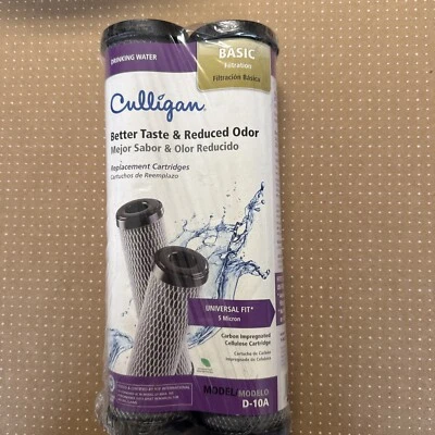 Culligan, 2 unidades (paquete de 1), gris D-10A 2PK filtración de carbohidratos cartucho de repuesto Foto 1 de 2