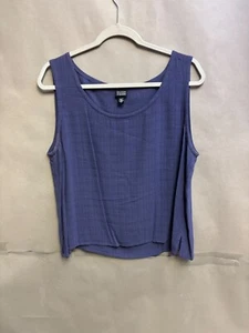 Camiseta sin mangas Eileen Fisher púrpura 75 % viscosa 15 % lino 10 % nailon talla L - Imagen 1 de 4