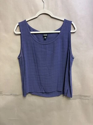 Топ безрукавка Eileen Fisher фиолетовый 75% вискоза 15% лен 10% нейлон размер L - Изображение 1 из 4