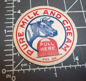 Tapa de botella de leche, leche pura y crema, bonito logotipo de vaca, divertida gorra coleccionable - Imagen 1 de 1