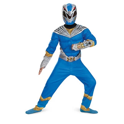 Disfraz Clásico Power Rangers™ Furia Cósmica Azul Ranger Muscular para Niños Foto 1 de 2